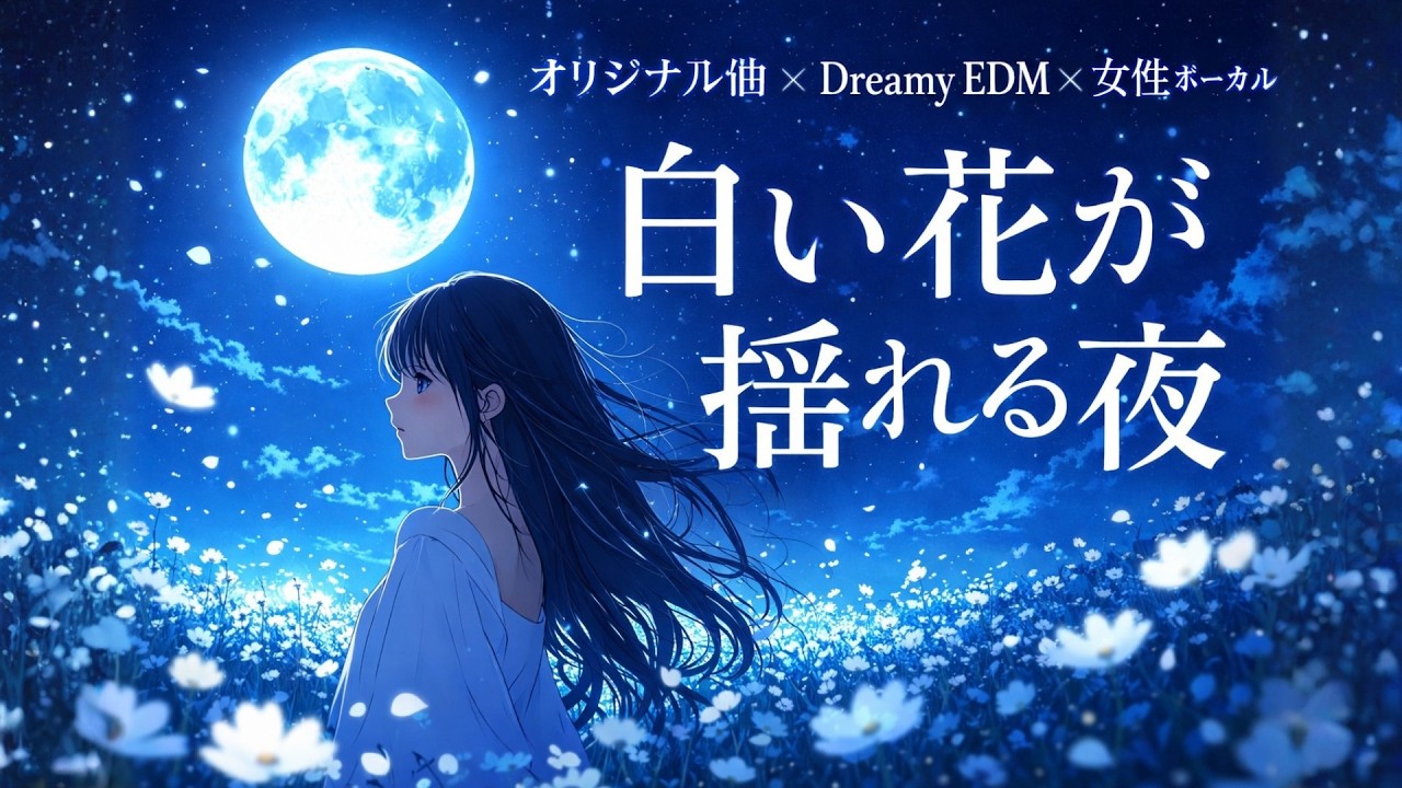 オリジナル曲】白い花が揺れる夜｜Dreamy EDM × Female Vocal - YouTube
