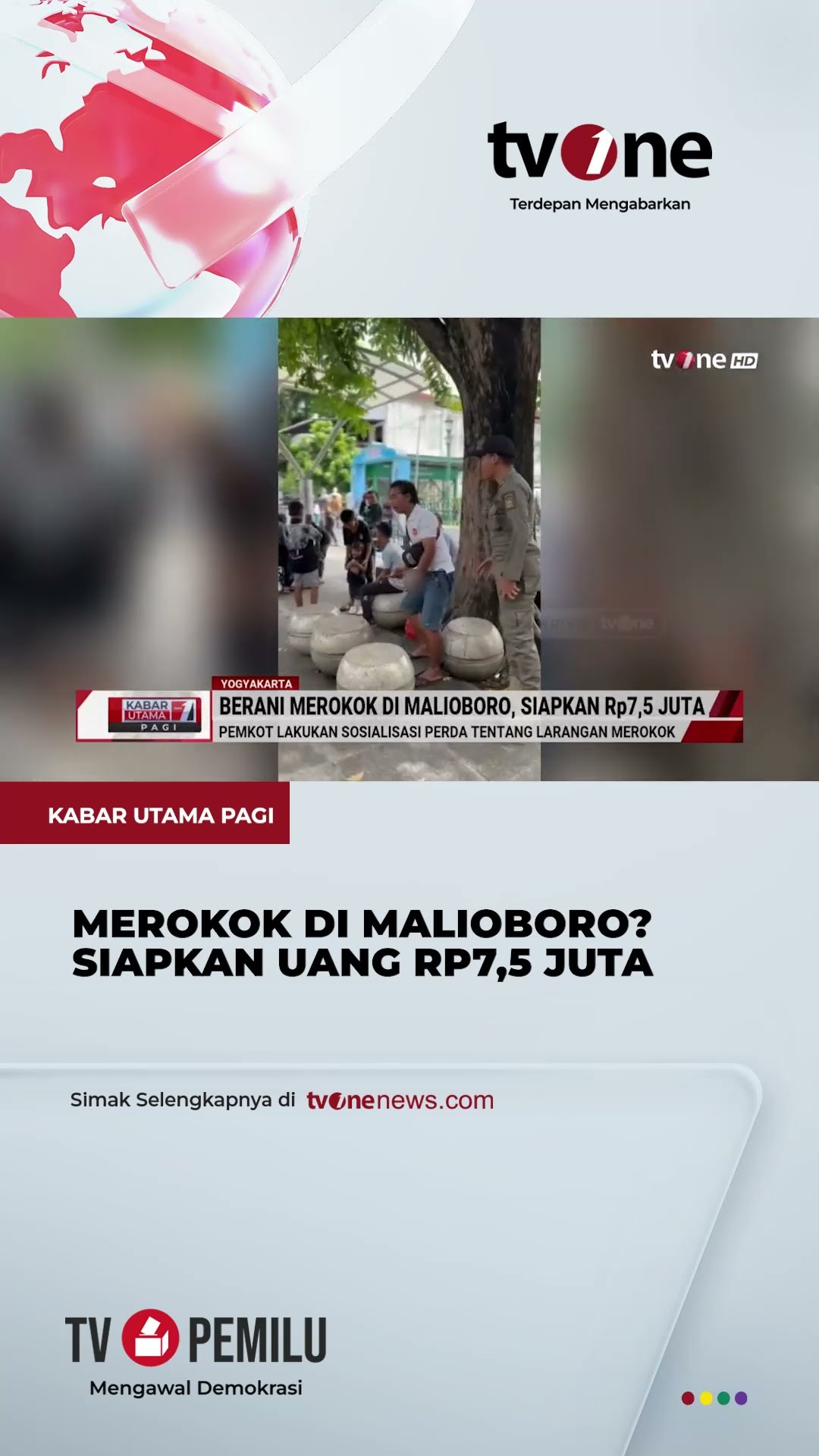 Siap siap! Merokok di Malioboro Didenda Rp7,5 Juta | tvOne