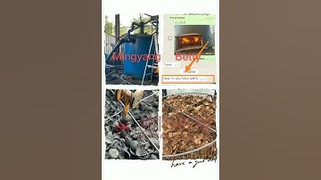 working site coconut shell charcoal making! charcoal carbonization furnace stove