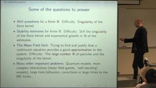 Pierre-Emmanuel Jabin: An Introduction to Mean Field Limits for Many Particle Systems