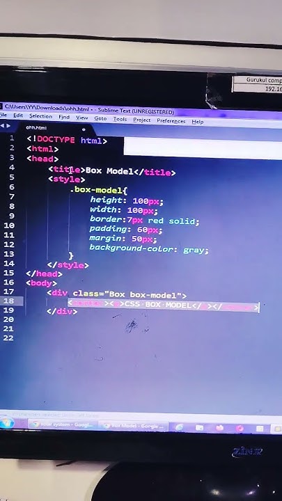 How to create css box model using html& css? - YouTube