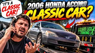 He called Lizard Lick about his “CLASSIC CAR”… it’s a 2006 Honda Accord 😂