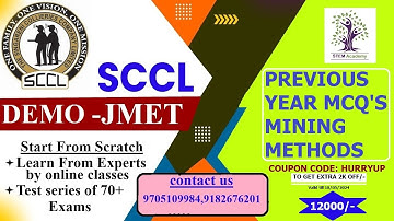 JMET SCCL DEMO CLASS ON PREVIOUS YEAR MCQ
