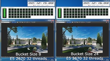 Bucket size 8 vs bucket size 24 render time in 3dsmax and vray