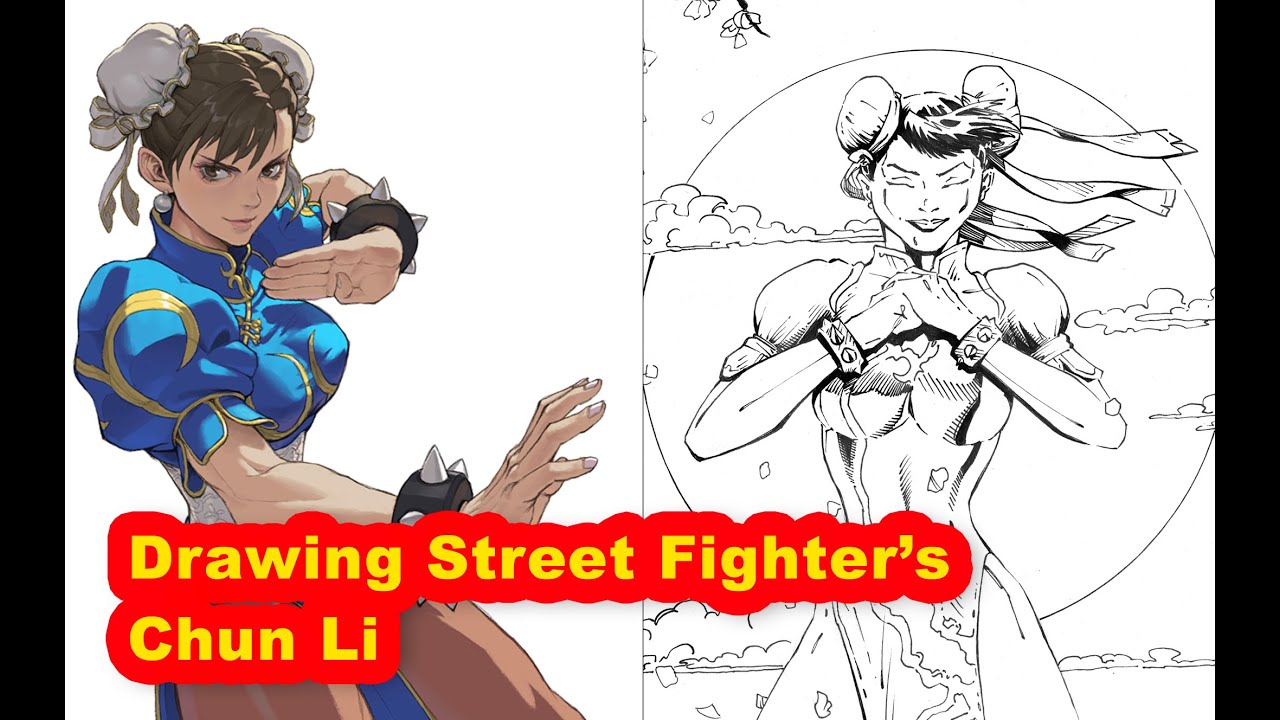 Drawing Street Fighter’s Chun Li