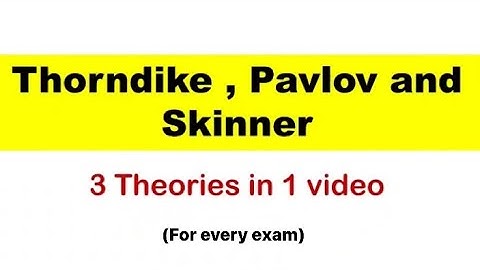 Thorndike Pavlov Skinner learning theories | Learning and teaching | B.ed | #thorndike #pavlov