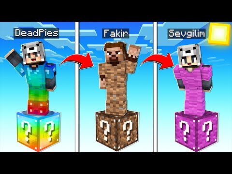 AİLECEK TEK ŞANS BLOK CHALLENGE 😱 - Minecraft