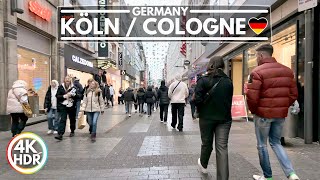 🇩🇪 Shopping in the Beautiful City of Köln/Cologne, Germany Walking 4K HDR 60fps