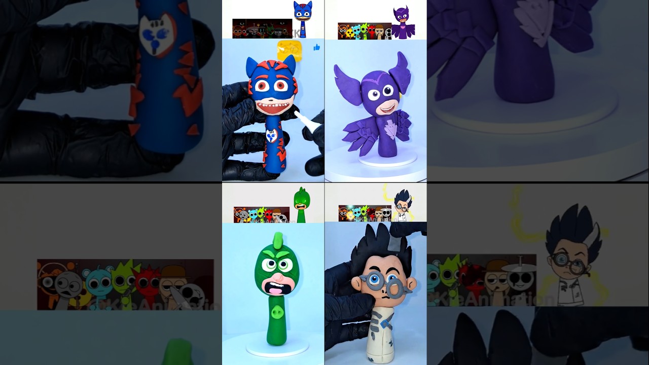 Sprunki 🎵 I Made PJ Masks 🎭 Phase 2 👹 With Clay 🌈 Catboy 🔵 Gekko 🟢 Owlette 🟣 Romeo ⚪️ 