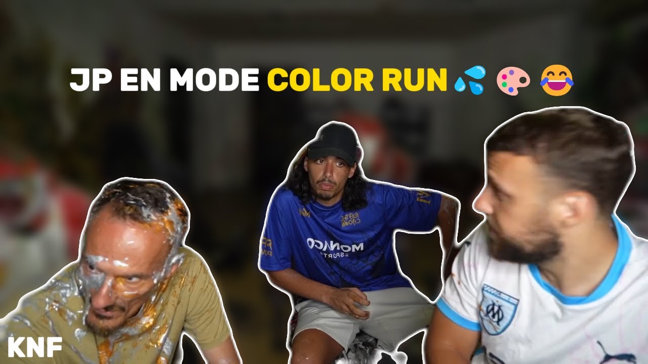 JP EN MODE COLOR RUN 🎨 DOUCHE DE PEINTURE INÉDITE 💦😂jeanpormanove naruto safine