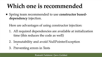Spring Core: Why Constructor Based Dependency Injection is Recommended?