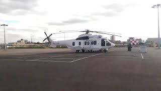 Airbus H225 taking off from Helitech 2017 #helicopter
