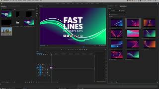 Fast Lines Backgrounds Tutorial (After Effects - Premiere Mogrts - 4K MP4)