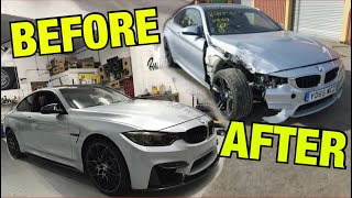Rebuilding A Salvage Bmw M4 In 10 Minutes