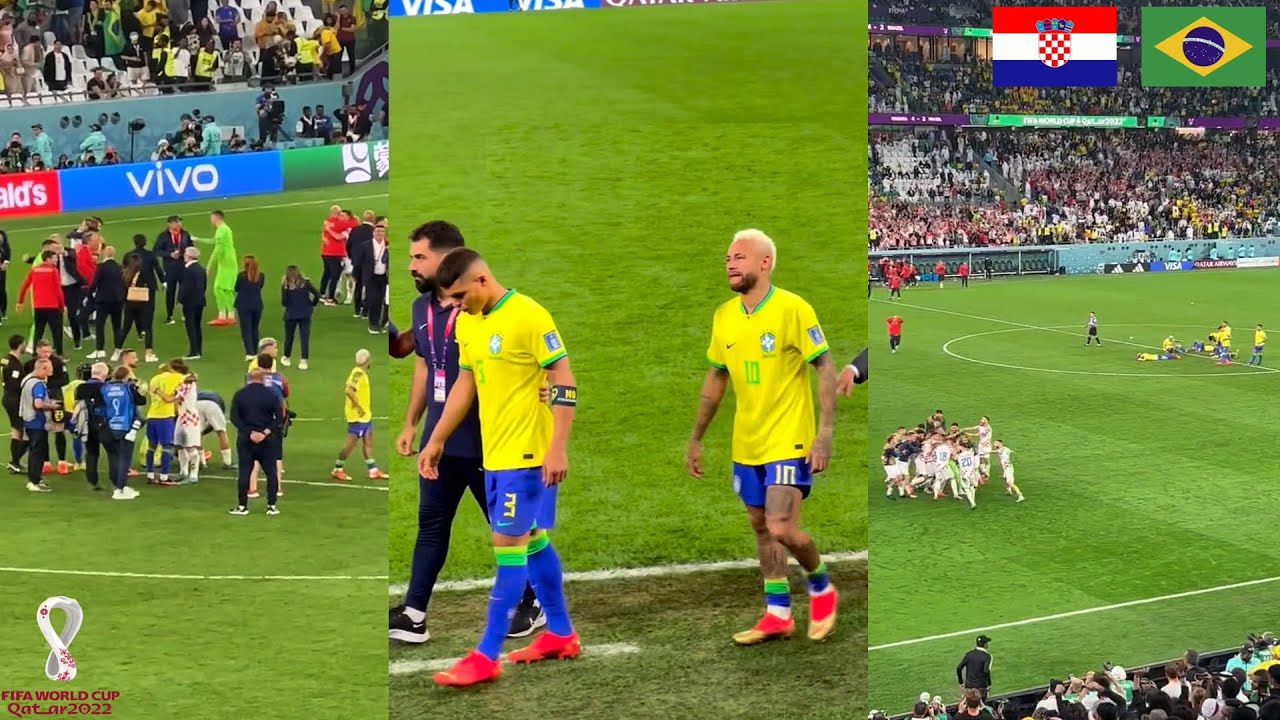 Brazil Players In Tears After Getting Knocked Out By Croatia In The Quarter  Finals Of The World Cup - Youtube