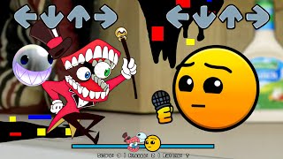 FNF NEW Amazing Digital Circus Episode 2 VS Geometry Dash Sings Sliced |  Fire In The Hole