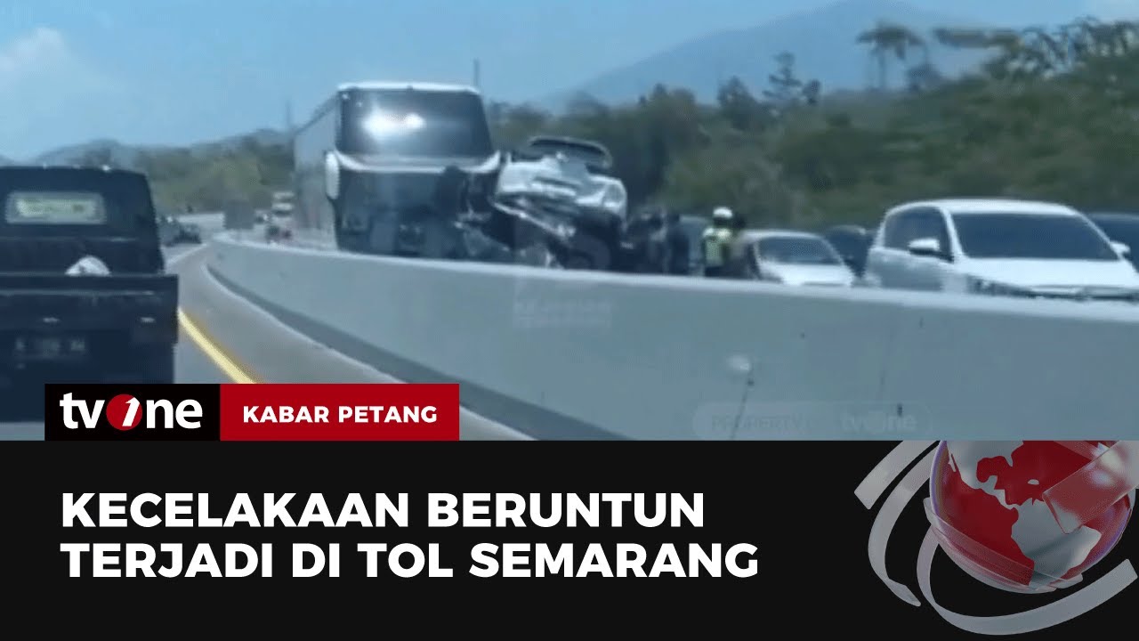 Kecelakaan Beruntun di Tol Ungaran, Sejumlah Kendaraan Saling Tumpuk | Kabar Petang tvOne