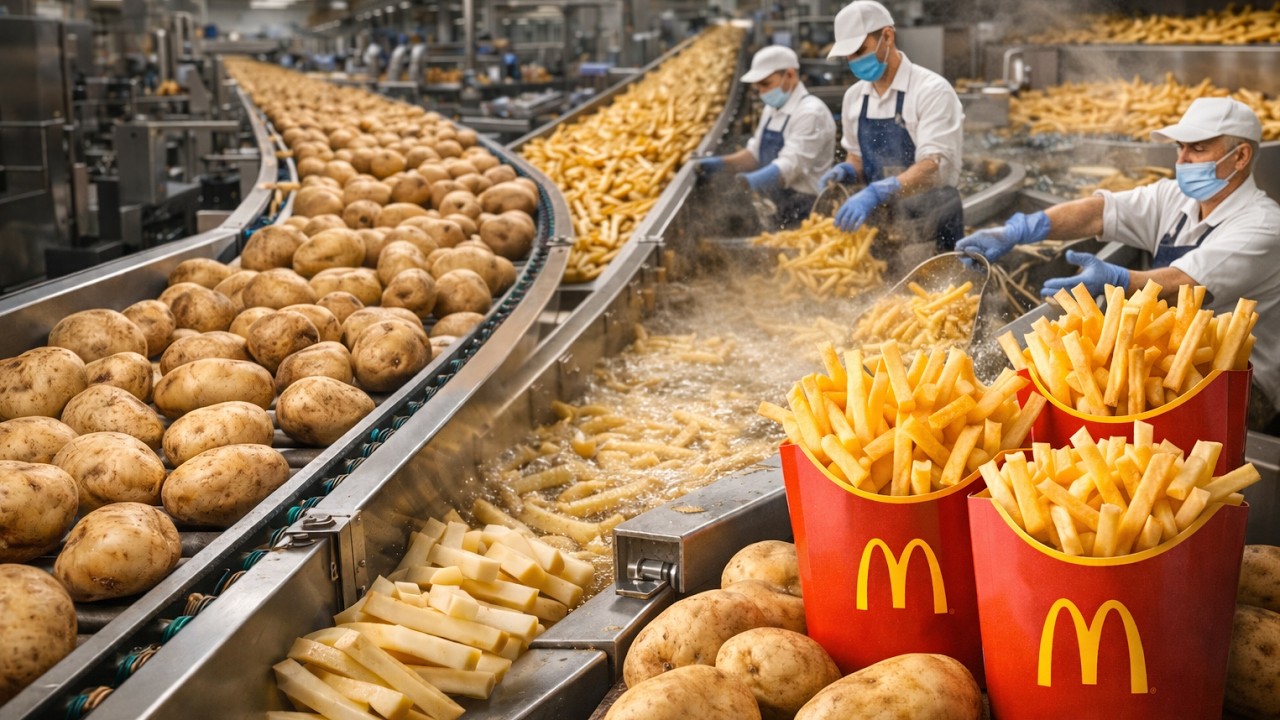 Inside a McDonald’s USA French Fry FACTORY: HOW BILLIONS OF FRIES ARE MADE (Full Process)