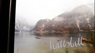 Leaving Hallstatt, Austria in Train December 2019