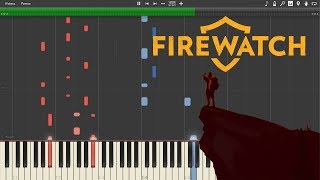 Firewatch - Prologue (Piano Tutorial)
