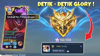 SOLO RANK DETIK-DETIK MYTHICAL GLORY ! DARK SYSTEM ITU NYATA ! TOP 1 GLOBAL HAYABUSA