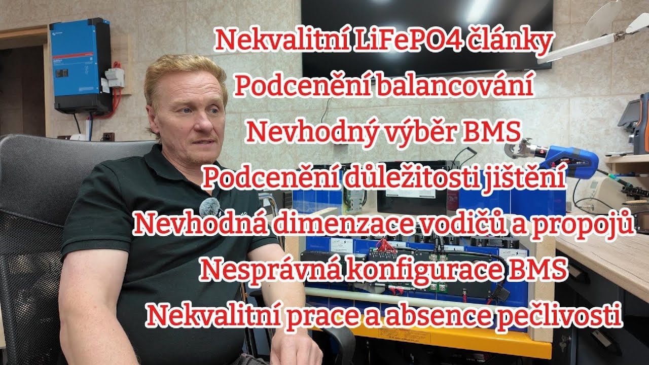 Top 7+1 zásadních a nejčastějších chyb při stavbě LiFePO4 baterie (a jak se jim vyhnout)