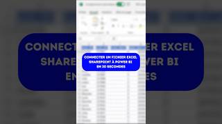 Connecter Excel SharePoint à Power BI en 30s
