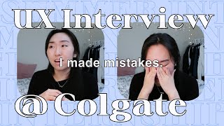 My UX Interview experience @ Colgate (portfolio presentation) ; reflections + mistakes | SKIM