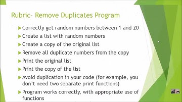 Removing Duplicate Elements in a List (Python)