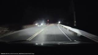 Thinkware Arc 700 Night Video - Driver goes into road not yielding then makes a left