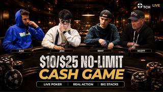 LIVE POKER | $10/$25 No Limit Hold'em Cash Game | TCHLIVE Dallas screenshot 5