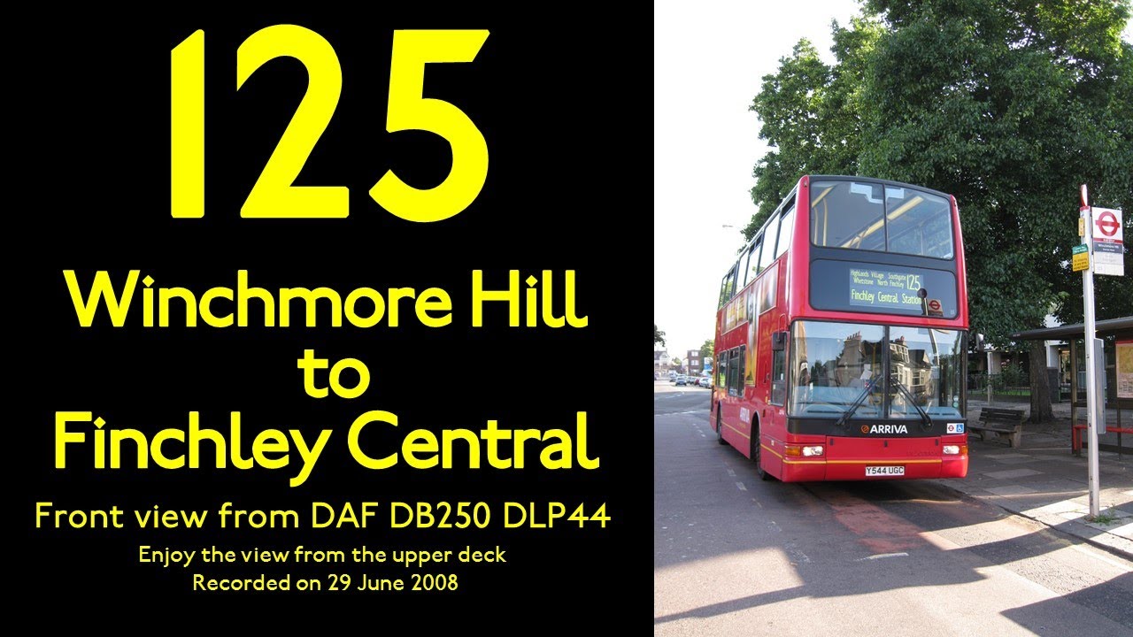 【London Bus 2008】125 Winchmore Hill to Finchley Central/DAF DB250/Arriva London