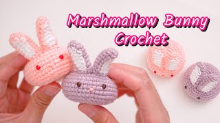 How to crochet | no sew marshmallow bunny amigurumi | 棉花糖兔子钩针编织 | quick and easy tutorial