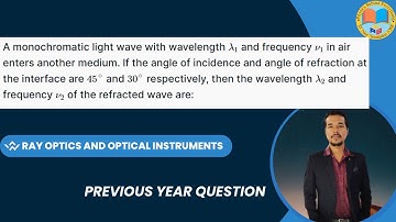 A monochromatic light wave with wavelength λ1 and frequency v1 in air enters another medium. If the