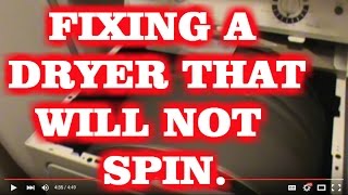 Dryer drum not spinning & making a humming noise. Dryer drum not spinning & making a humming noise.