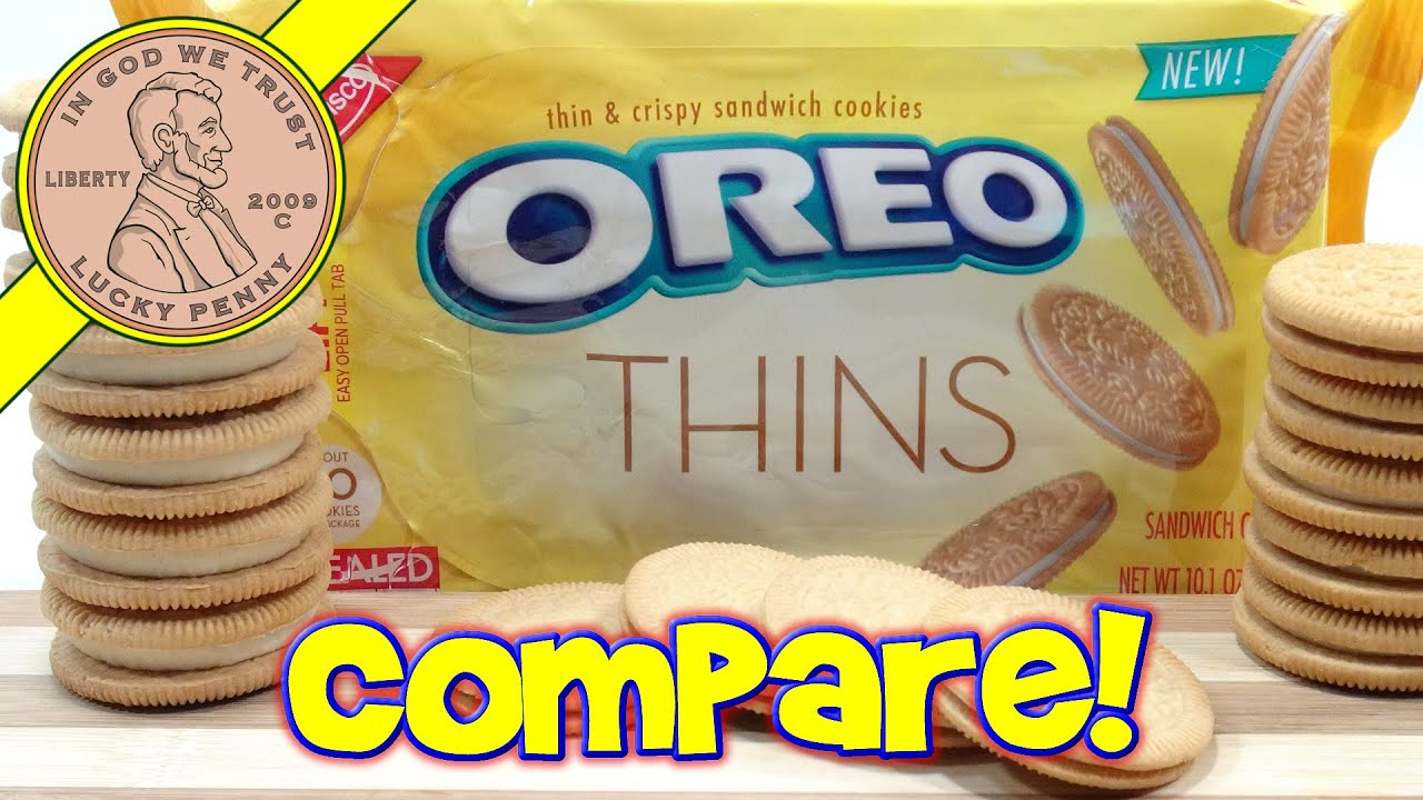 Oreo Thin Cookie Comparison With Regular & Double Stuf - Youtube
