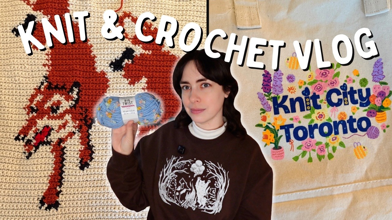 crochet & knit VLOG *talking knit city and the fox cardigan 