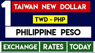 1 Twd To Php Convert Taiwan New Dollars To Philippine Pesos 1 Nt Dollar To Php 28 Feb 2026