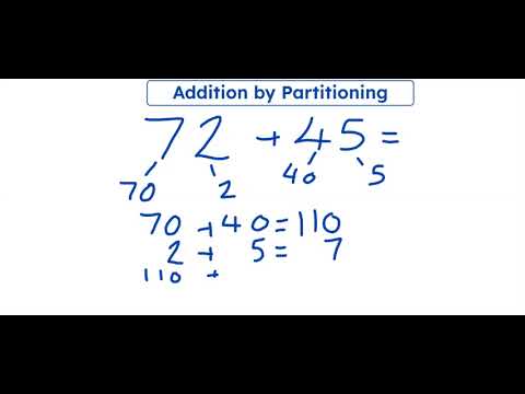 Addition of 2 digits using partitioning