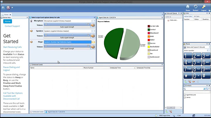 3CLogic Cloud Contact Center Software, Rep or Agent Dashboard Software Demo
