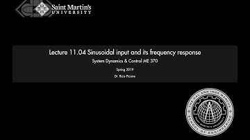 12.02 Sinusoidal input and its frequency response