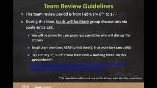 FY17 Farm to School Grant Reviewer Team Lead Training
