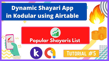 #5 Dynamic Shayari App Series } Earn $25 Daily | Popular Screen Setup Kodular | App Development