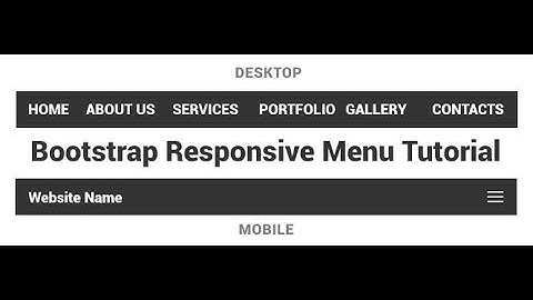 Bootstrap Responsive Menu Tutorial