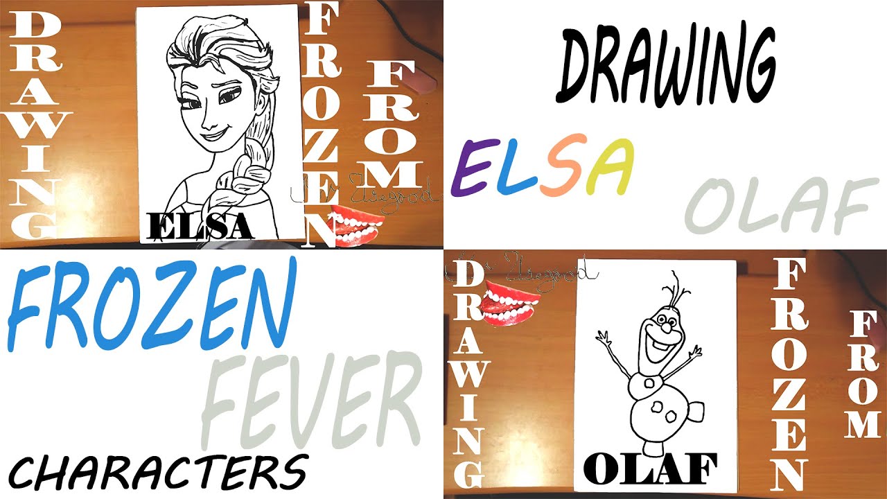 How to Draw FROZEN Characters Step by Step for Beginners, Easy - ELSA