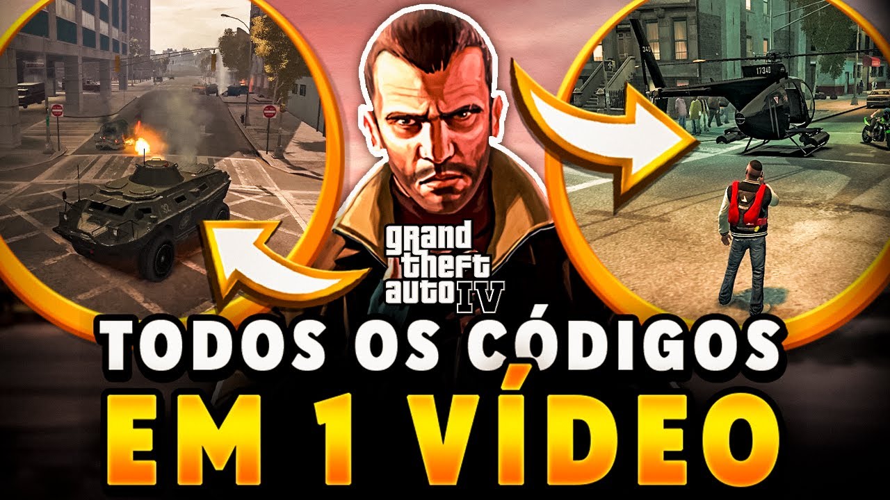 TODOS OS 30 CÓDIGOS DO GTA 4 (Carros, Armas, Dinheiro e Vida Infinita) 