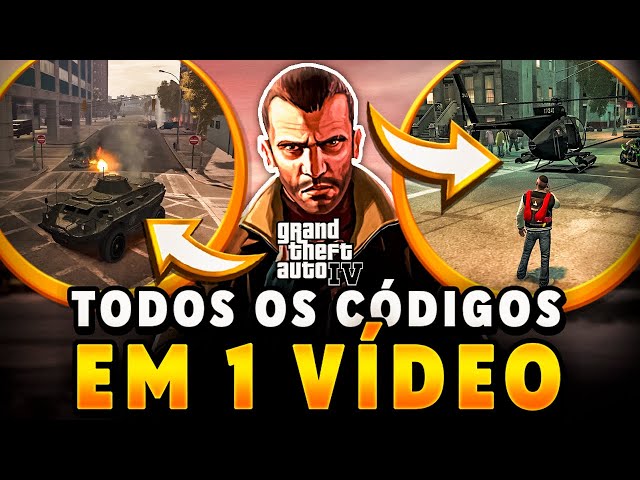 CÓDIGOS SECRETOS ATUALIZADOS DE GTA 4 