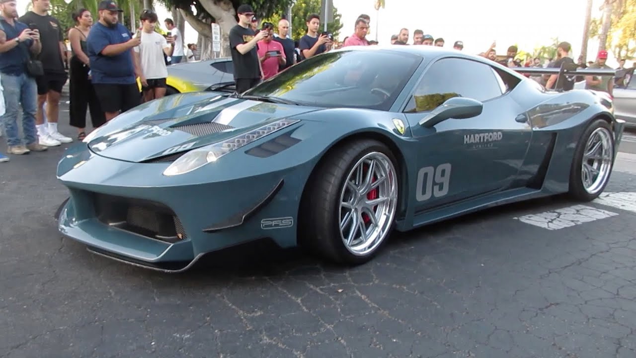 Emelia Hartford's Liberty Walk Ferrari 458 (w/ revving) - YouTube