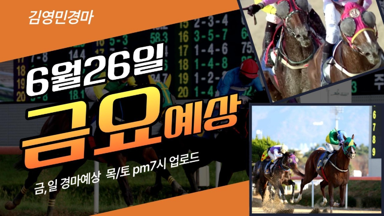 김영민경마 6월26일 부경 금요경마