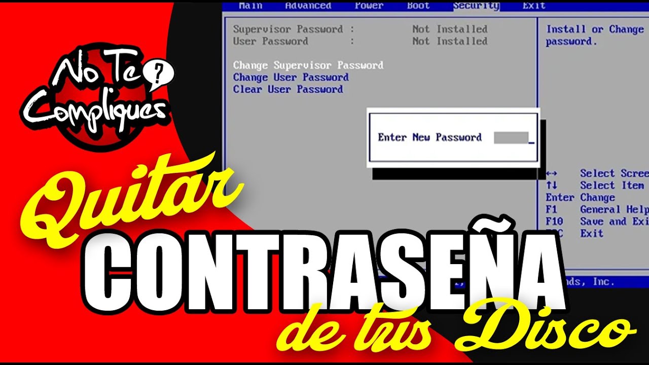 Quitar clave de disco duro soluci n notecompliques youtube